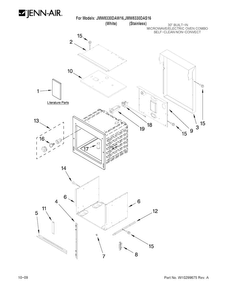 Oven Parts Diagram and Parts List for JMW8330DAW16  Jenn-Air Microwave Oven Combo