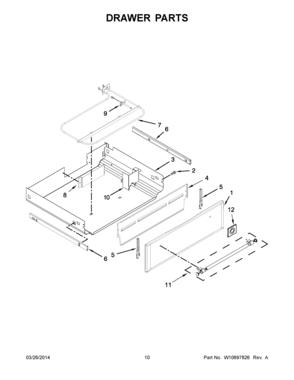06 - DRAWER PARTS Diagram and Parts List for YMER8850DS0  Maytag Range