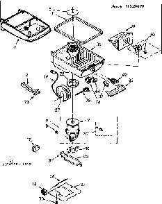 Base Assembly Diagram and Parts List for 11626620  Kenmore Canister Vacuum