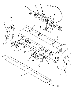 Backguard Diagram and Parts List for ART6110LL P1143449LL Amana Range