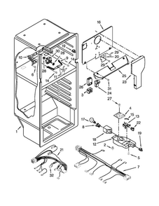 Liner Parts Diagram and Parts List for M8RXEGMAS01  Maytag Refrigerator