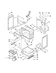 Chassis Parts Diagram and Parts List for MER7685BB0  Maytag Range