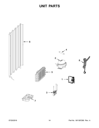 Part Location Diagram of W11381806 Whirlpool COMPRESSOR