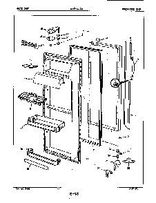 Fresh Food Door Diagram and Parts List for CRC22EA-3AW-5M79B  Magic Chef Refrigerator