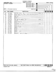 Base And Drive Page 3 Diagram and Parts List for 6535A REV C Norge Washer