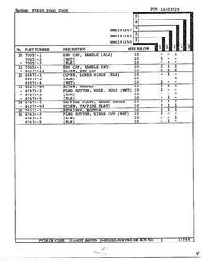 Fresh Food Door Page 3 Diagram and Parts List for 191650  Admiral Refrigerator