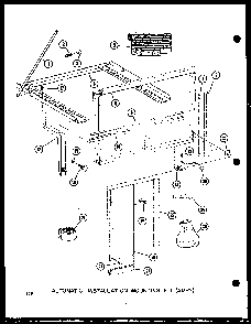 Automatic Installation Mounting Kit Diagram and Parts List for 10-2NM P54974-2R Amana Air Conditioner