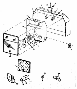 Range Hood Diagram and Parts List for 8505427060  Kenmore Range Hood