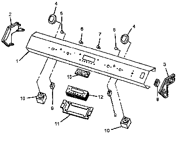 Control Panel Diagram and Parts List for CARS637E-P1130656NE  Amana Range
