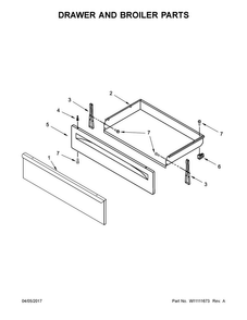 Drawer And Broiler Parts Diagram and Parts List for YAER6603SFW1  Amana Range