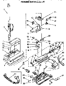 Power-mate Diagram and Parts List for 1162501290  Kenmore Canister Vacuum