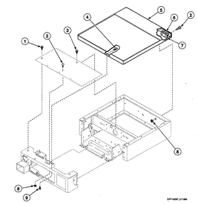 Cabinet Top Diagram and Parts List for SSE707QF  Speed Queen Dryer