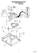 MACHINE BASE PARTS Diagram and Parts List for YMET3800TW0  Maytag Washer Dryer Combo