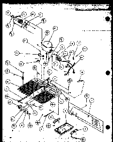 Machine Compartment Diagram and Parts List for SZD27MPL-P1124303WL  Amana Refrigerator