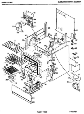03 - Page 1 Diagram and Parts List for 630002  Litton Microwave Oven Combo