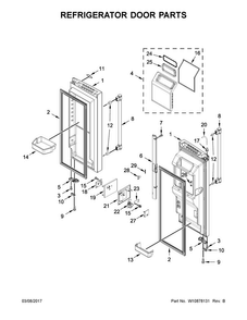 Refrigerator Door Parts Diagram and Parts List for MFX2676FRZ00  Maytag Refrigerator