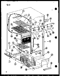 Freezer Shelves Diagram and Parts List for SLDI22F-1-P75400-14W  Amana Refrigerator