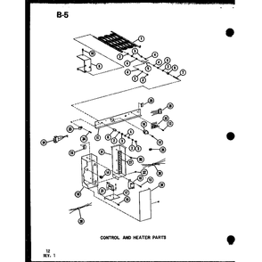 Control And Heater Parts 2 Diagram and Parts List for BBC3610M-B P67346-6C Amana Air Conditioner