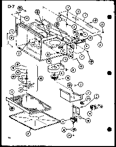 Section 8 Diagram and Parts List for RCR-700-P85727-3S  Amana Range