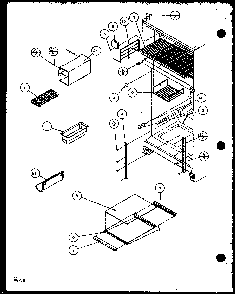 Cabinet Shelving Diagram and Parts List for TZ22QW-P1114906WW  Amana Refrigerator