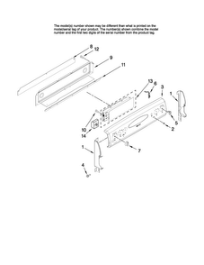Control Panel Parts Diagram and Parts List for MER6775BCS17  Maytag Range