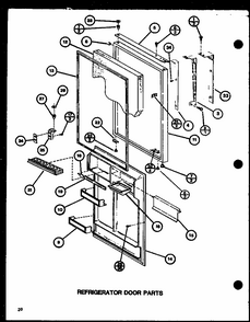 Refrigerator Door Parts (tl20j/p7739029w) (tli20j/p7739030w) Diagram and Parts List for TL8J-P7739024W  Amana Refrigerator