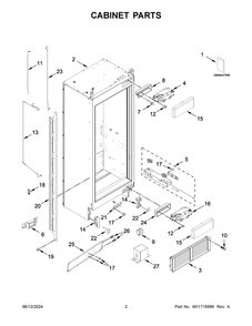 Part Location Diagram of W11362242 Whirlpool Tech Sheet