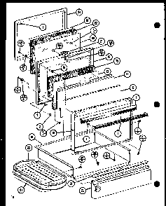 Door Diagram and Parts List for ARC-502 P85675-1S Amana Range