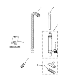 Hose And Attachments Diagram and Parts List for 11630412001  Kenmore Upright Vacuum