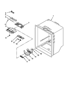 Refrigerator Liner Parts Diagram and Parts List for MFF2258VEW4  Maytag Refrigerator