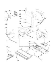 Unit Parts Diagram and Parts List for JFC2089WEM1  Jenn-Air Refrigerator