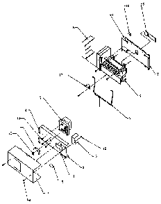 Ice Bucket And Ice Maker Diagram and Parts List for SZDE27N-P1162205W  Amana Refrigerator