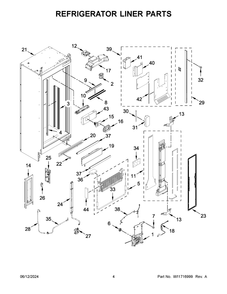 Part Location Diagram of W11645572 Whirlpool EVAPORATOR