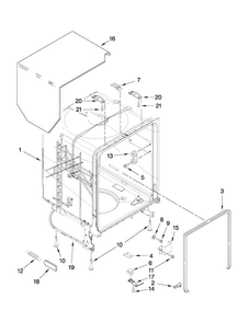 Tub And Frame Parts Diagram and Parts List for MDB4709AWB4  Maytag Dishwasher