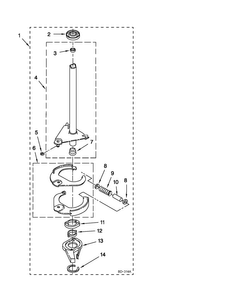 Brake And Drive Tube Parts Diagram and Parts List for MGT3800XW1  Maytag Washer Dryer Combo