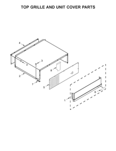 Top Grille And Unit Cover Parts Diagram and Parts List for JS48SSDUDE01  Jenn-Air Refrigerator
