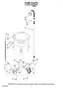 PUMP PARTS, OPTIONAL PARTS (NOT INCLUDED) Diagram and Parts List for MTW6300TQ0  Maytag Washer