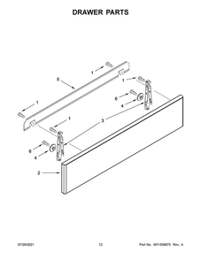 Drawer Parts Diagram and Parts List for JDS1750FS1  Maytag Range