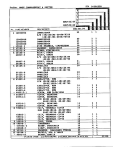 Unit Compartment And System Diagram and Parts List for 501340  Admiral Refrigerator