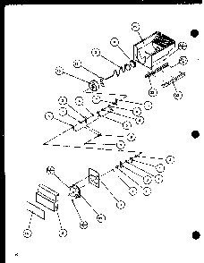 Crushed Ice Bucket Diagram and Parts List for SLD25M2G-P1121107WG  Amana Refrigerator