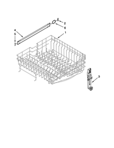 Upper Rack And Track Parts Diagram and Parts List for MDB4709AWB0  Maytag Dishwasher