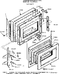 Door Parts Diagram and Parts List for 5658778410  Kenmore Microwave