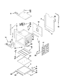 Lower Oven Parts Diagram and Parts List for JJW2827WS01  Jenn-Air Wall Oven