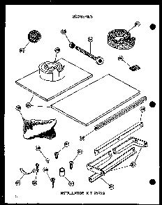 Installation Kit Parts Diagram and Parts List for 212D-3JM P54655-43R Amana Air Conditioner