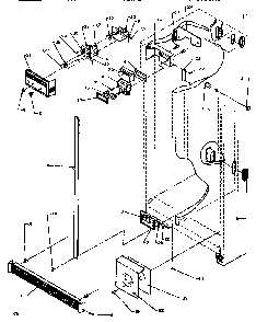 Controls & Cabinet Diagram and Parts List for SXD520NW-P1181101WW  Amana Refrigerator