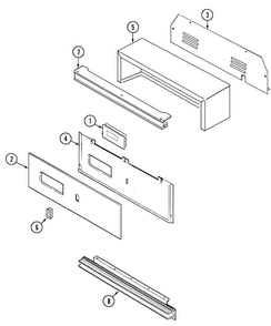 Control Panel Diagram and Parts List for CWG3600AAB0  Maytag Wall Oven