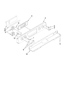 Control Panel Parts Diagram and Parts List for JES8850CAS02  Jenn-Air Range