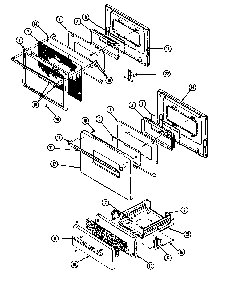 Door Diagram and Parts List for 31GY-3KV  Magic Chef Range