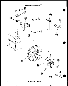 Interior Parts Diagram and Parts List for 12-2MW P54974-24R Amana Air Conditioner