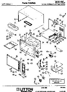 Microwave Parts Diagram and Parts List for 425001 SN 13571+ Amana Microwave